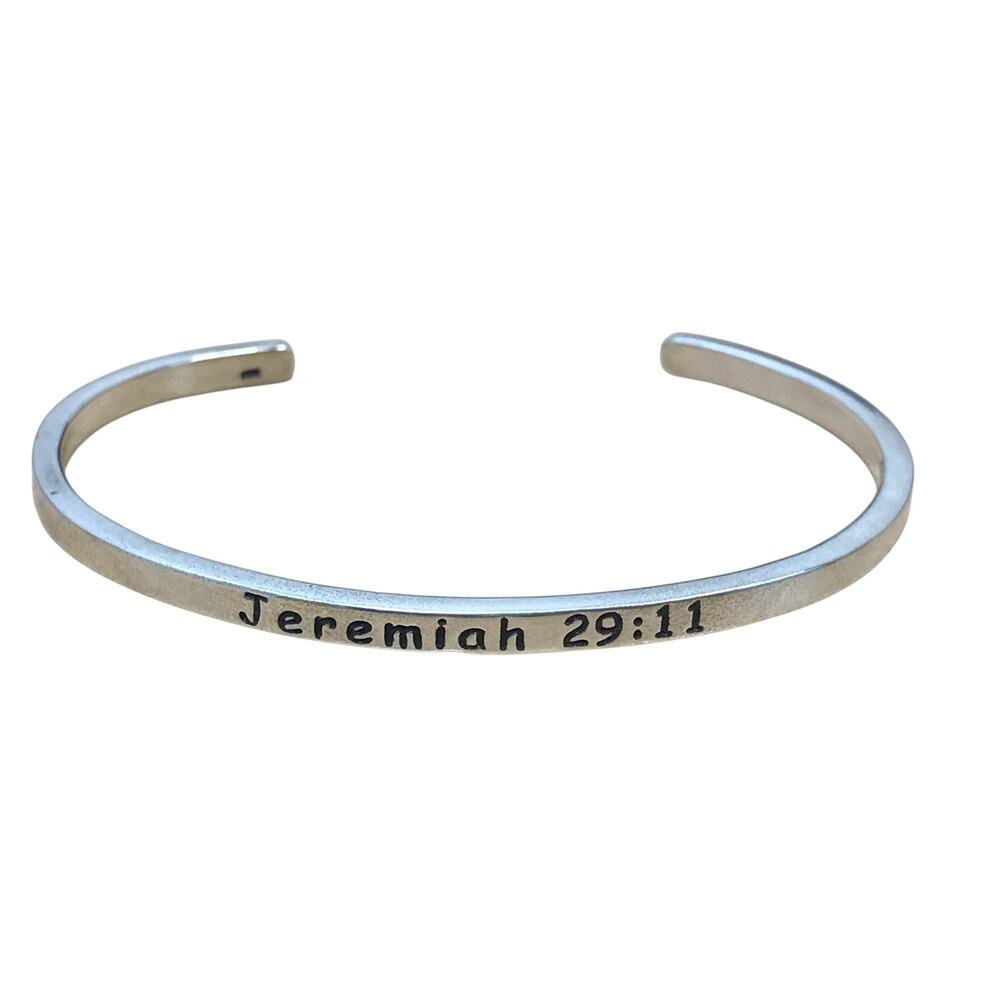 Sterling Silver Jeremiah 29:11 Know Plan Religious Inspiration Quote Bracelet
